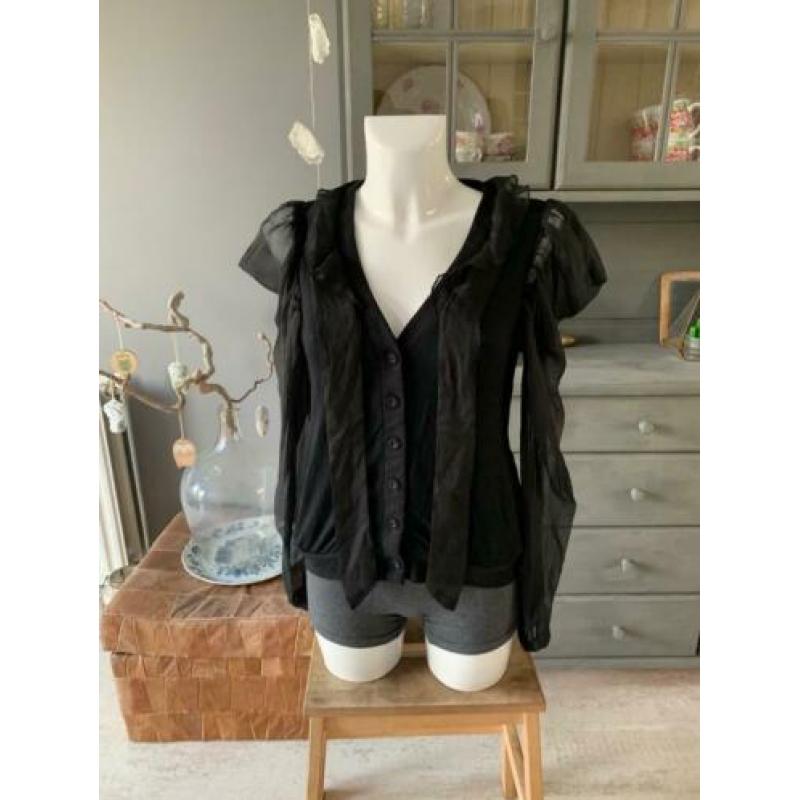 Zwarte top / blouse van Peoples Market maat M