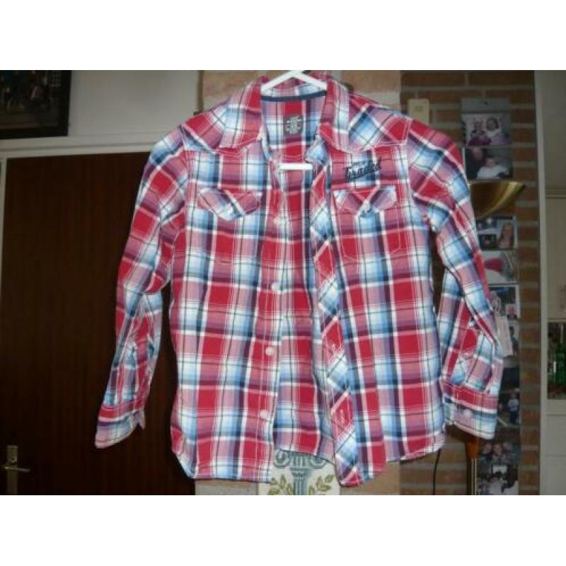 Jongens Blouse maat 128. en 122/128