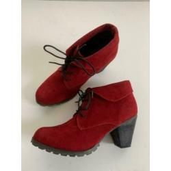 E11 ODGI-Trends maat 40 lage enkel-laarzen schoenen rood