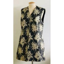 Vintage jaren 60 gillet van brokaatstof (42)