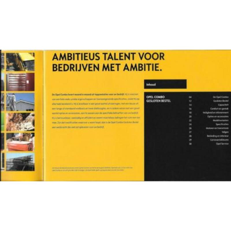 autofolder Opel Combo maart 2012