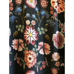ZARA - (setje) d.bl. jurkje met bloemen & maillot - 134-140