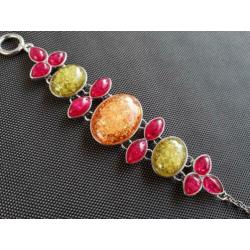 k. opruiming: 3-delige sieraden set gekleurde 'BARNSTEEN' (2