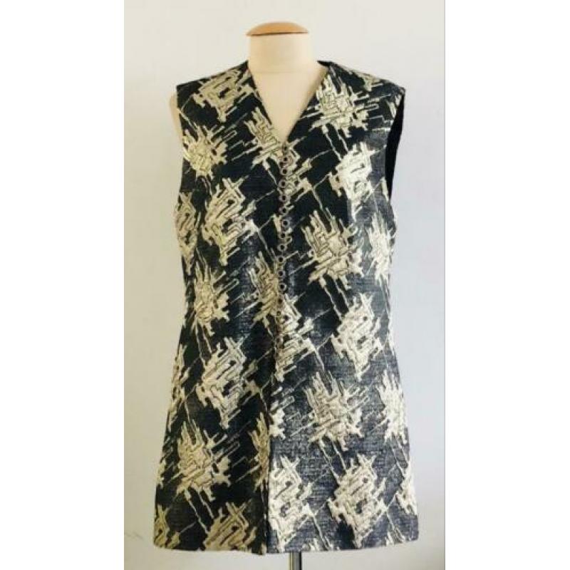 Vintage jaren 60 gillet van brokaatstof (42)