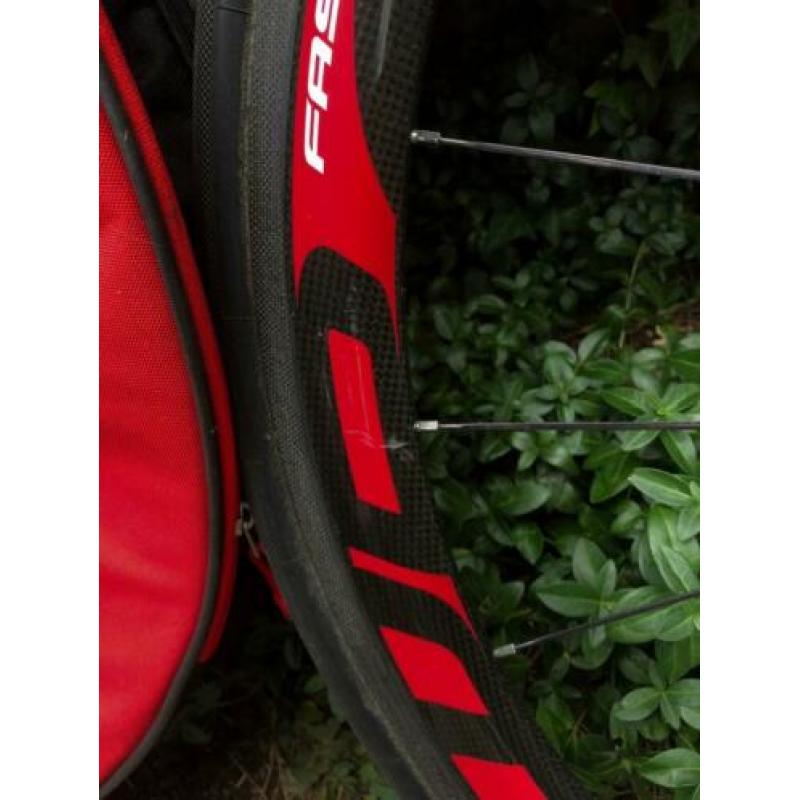 FFWD carbon wielen F4R, Ultegra cassette + wielzak