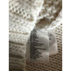 H&M grofgebreide trui met sierritsen maat M