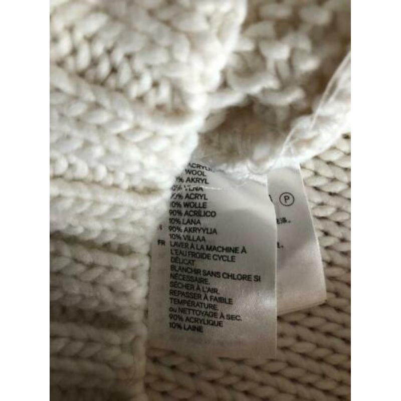 H&M grofgebreide trui met sierritsen maat M