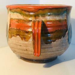 Aardenwerk pot plantenpot spuitglazuur D B Hohr