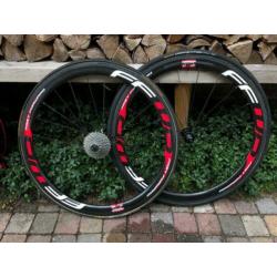 FFWD carbon wielen F4R, Ultegra cassette + wielzak