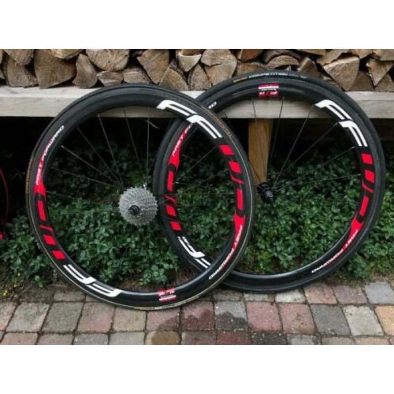 FFWD carbon wielen F4R, Ultegra cassette + wielzak