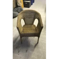 2 lekker zittende rieten stoelen