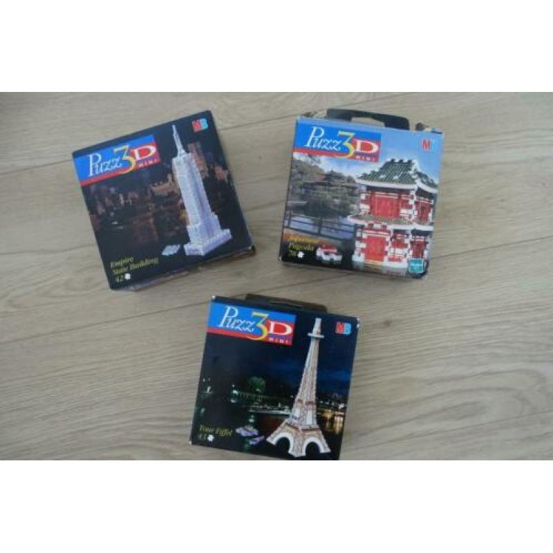 3D puzzel: Drie leuke Puzz3D mini puzzels