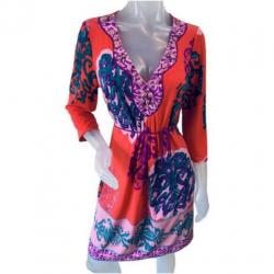 Hale Bob stretch print jurkje - M (38/40)