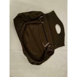 Donker bruine handtas