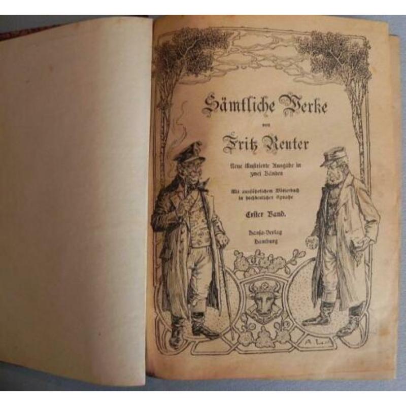 Samtliche werke von Fritz Reuter, antiek boek
