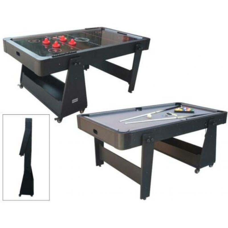 Airhockey / Pooltafel TopTable Twist 2-1 Max, Grey-Black