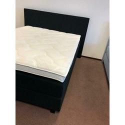 Boxspring vlak zwart 160 x 200