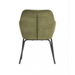 4 velvet/fluweel groene eetkamer stoelen van VT WONEN