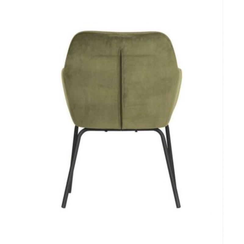 4 velvet/fluweel groene eetkamer stoelen van VT WONEN