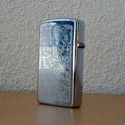 Zippo - Venetian silver slim vintage - U.S.A - 80er jaren