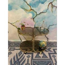 L_ vintage serveerwagen barcart hollywood regency bijzettafe