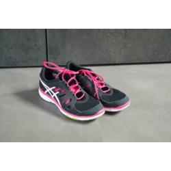 Asics sportschoenen zwart roze maat 37,5
