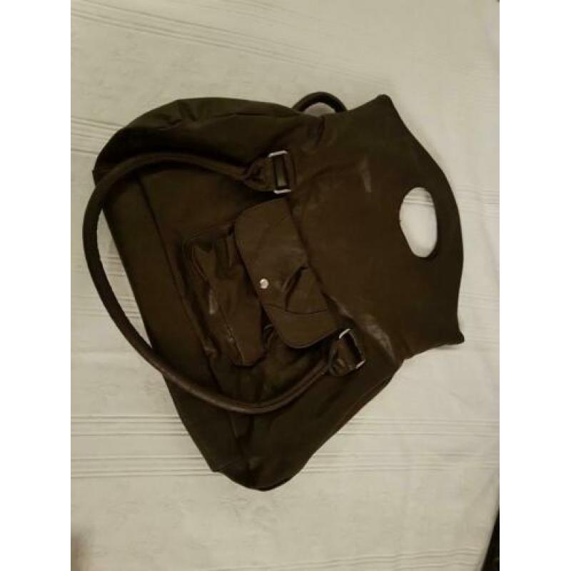 Donker bruine handtas