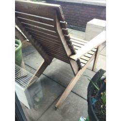 Teakhouten moderne uitvoering deckchairs