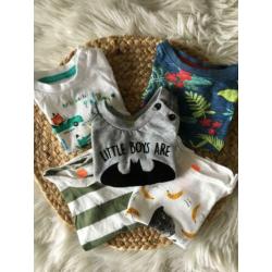 5 t-shirts jongen maat 62