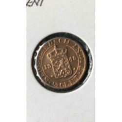 1/2 cent NEDERLANDS-INDIE 1945