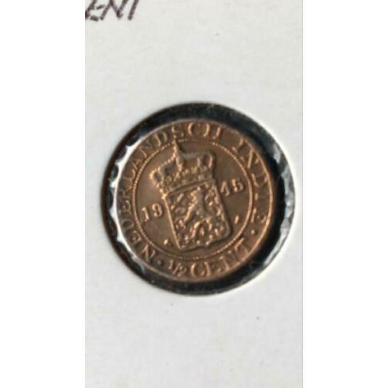 1/2 cent NEDERLANDS-INDIE 1945