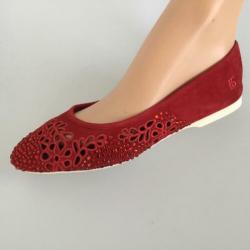 Yoli Roberto Botticelli 40 rode leren ballerina’s