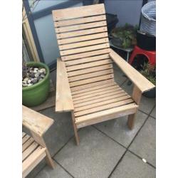 Teakhouten moderne uitvoering deckchairs