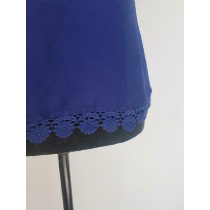 Shirt top donkerblauw kant / 40 L