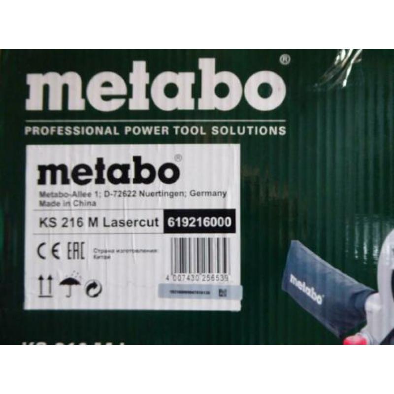 Nieuwe Metabo KS 216 M Afkortzaag - 1350W + 3 zaagbladen