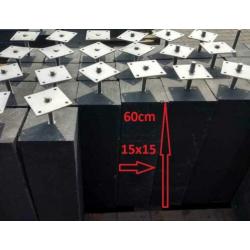 Oud Hollands Prefap Betonpoeren voor Balken 15x15x60