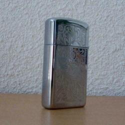 Zippo - Venetian silver slim vintage - U.S.A - 80er jaren