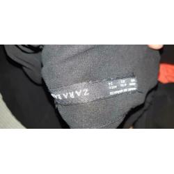 Prachtig voile zwart jurkje Zara open rug mt xs zgn