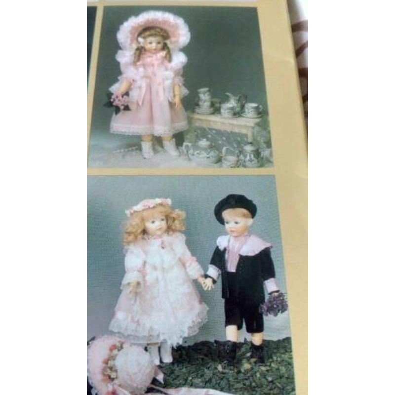 Romantische poppenkleding patronen met hoedjes naaien