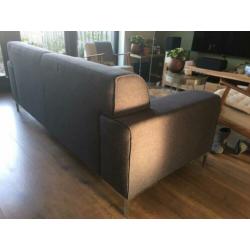 Bank antraciet 208 cm breed