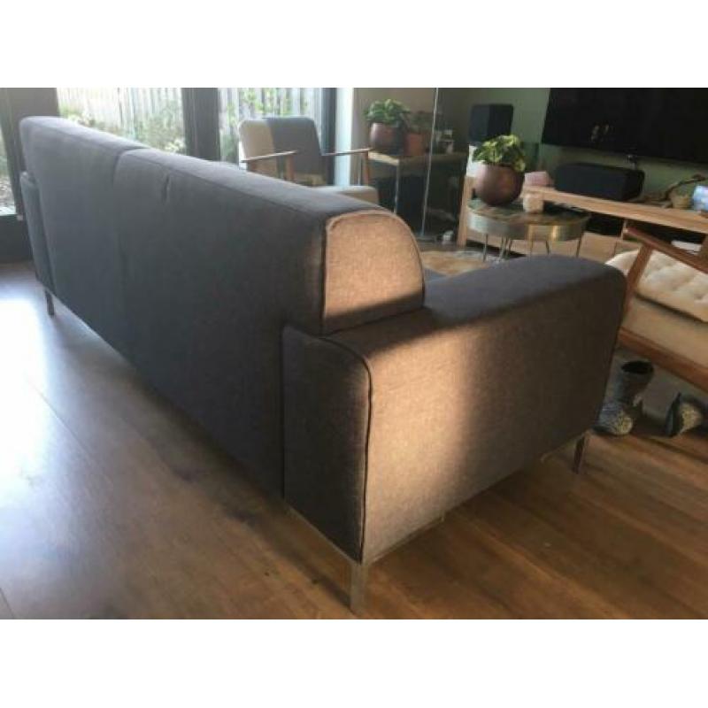 Bank antraciet 208 cm breed