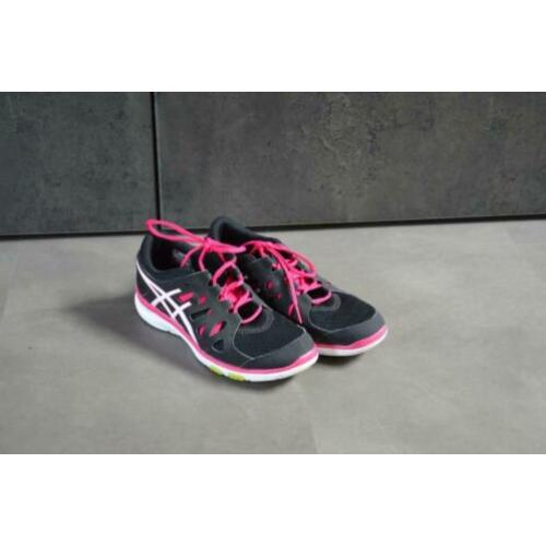 Asics sportschoenen zwart roze maat 37,5