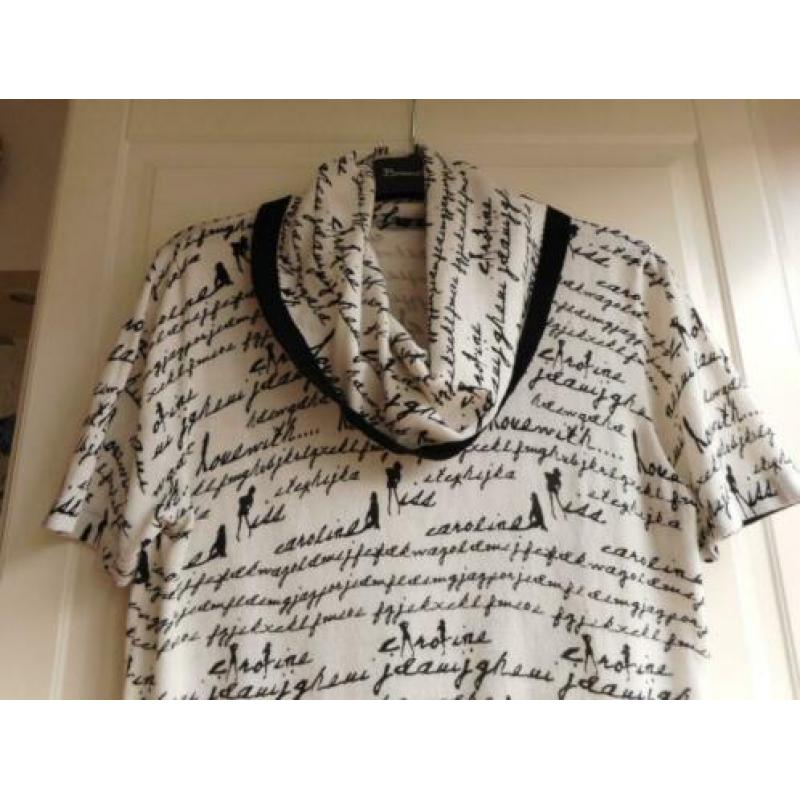 Leuke top truitje met text van Caroline Biss mt 40