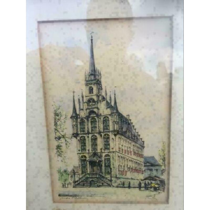 Raadhuis Gouda gesigneerd