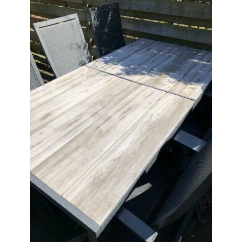 Bois le duc | Tuinset met 7 standen verstelbare tuinstoelen