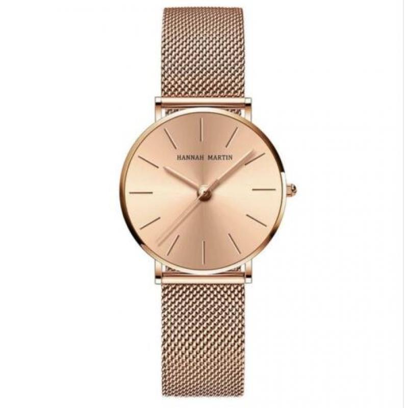 NIEUW: rosé en zilver kleurige dames horloge