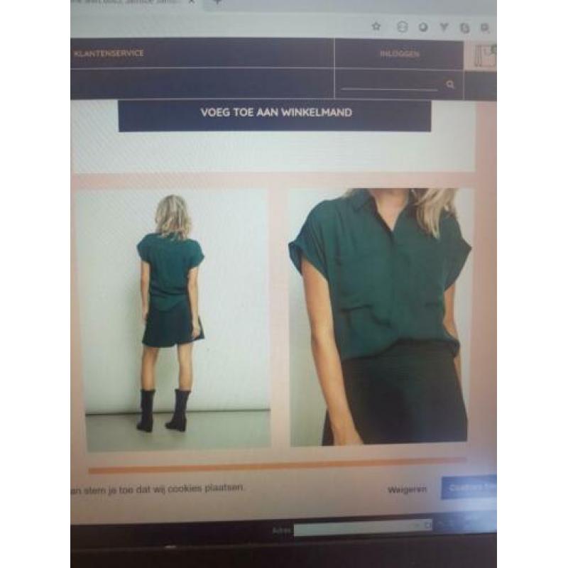 Samsøe en Samsøe jaime shirt maat M, groen