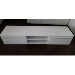 Tv meubel hoogglans wit Jysk 180cm breed