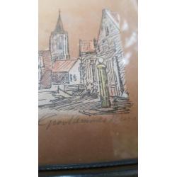 Tekening? Groot Ammers huis gesigneerd