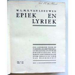 W.L.M.E. van Leeuwen - Epiek en Lyriek (1e druk 1930)